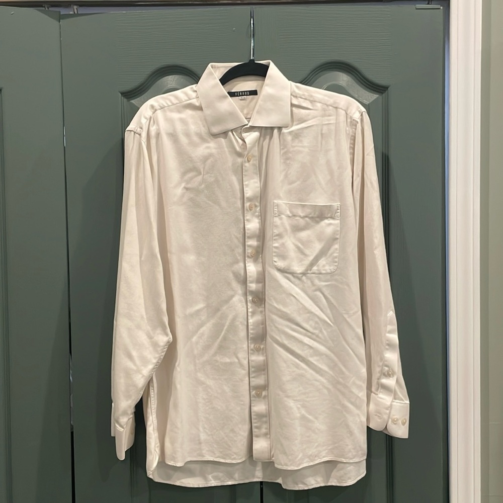 Men’s Button Shirt Size 16.5 - 33 White